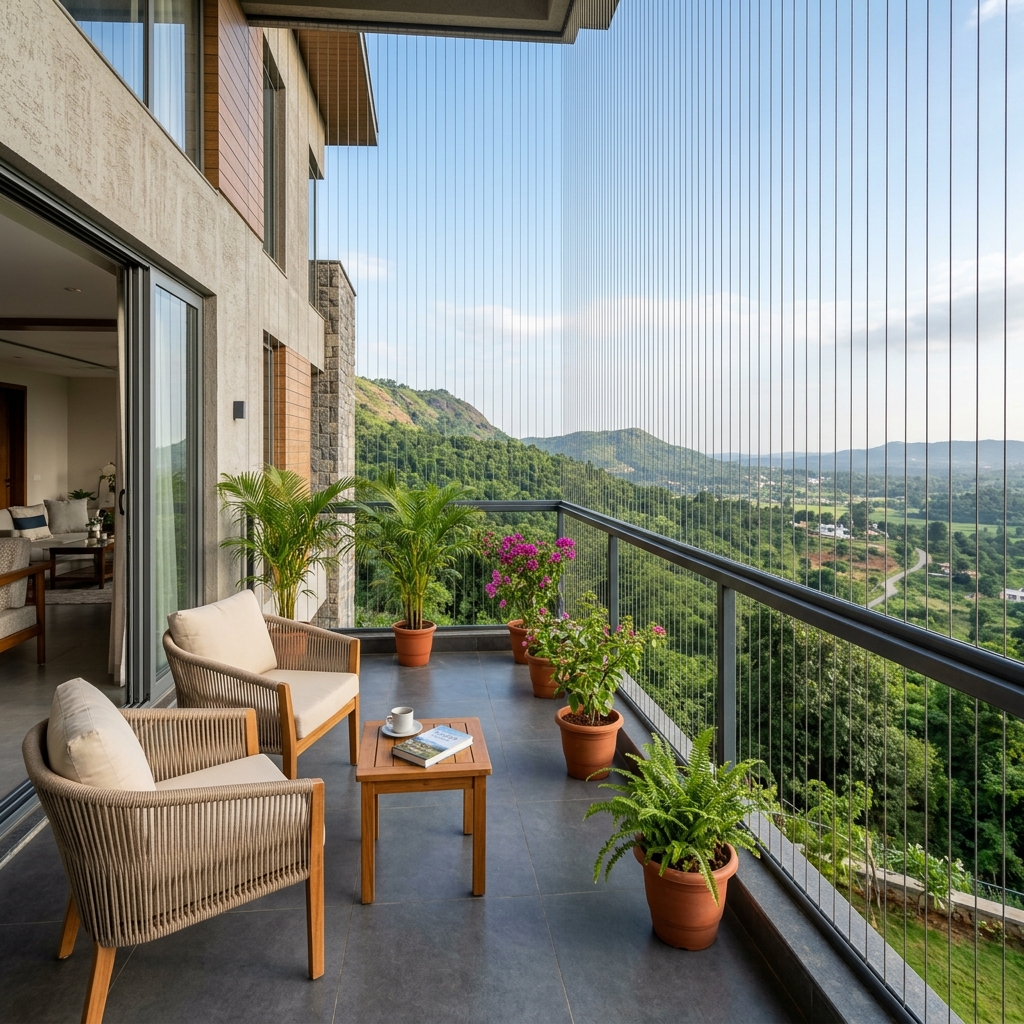 Hosur Invisible safety grill installation
